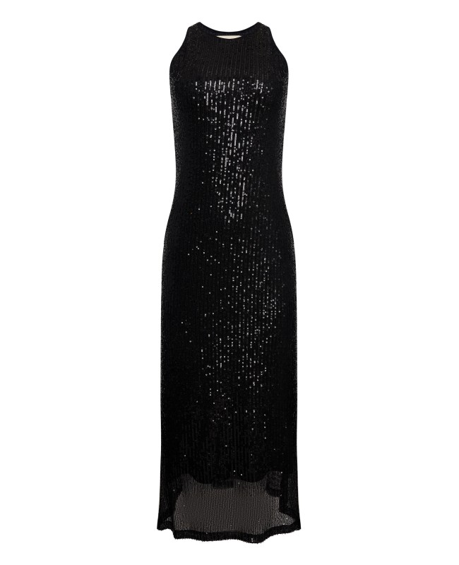 Платье майка миди из пайетки Черный
