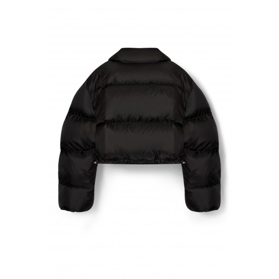 Пуховик короткий чёрный 