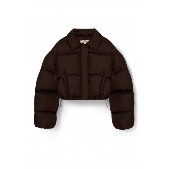Пуховик короткий шоколад