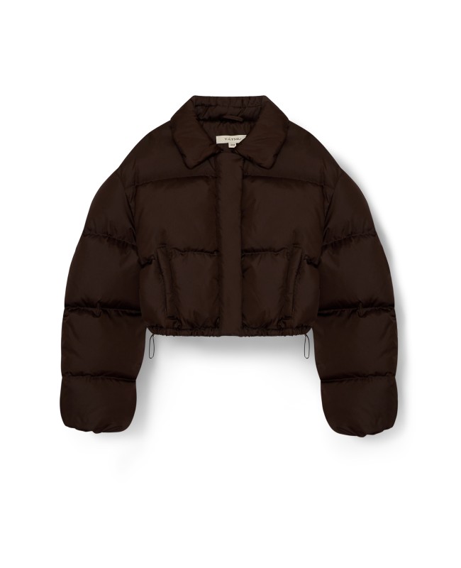 Пуховик короткий шоколад