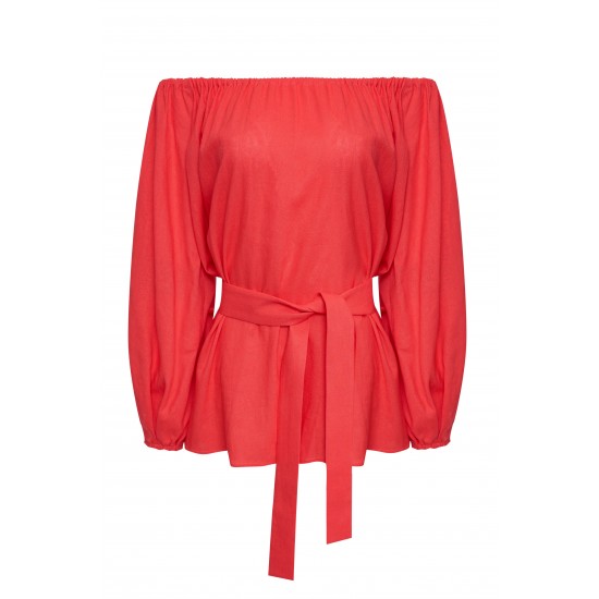 Туника из розового льна