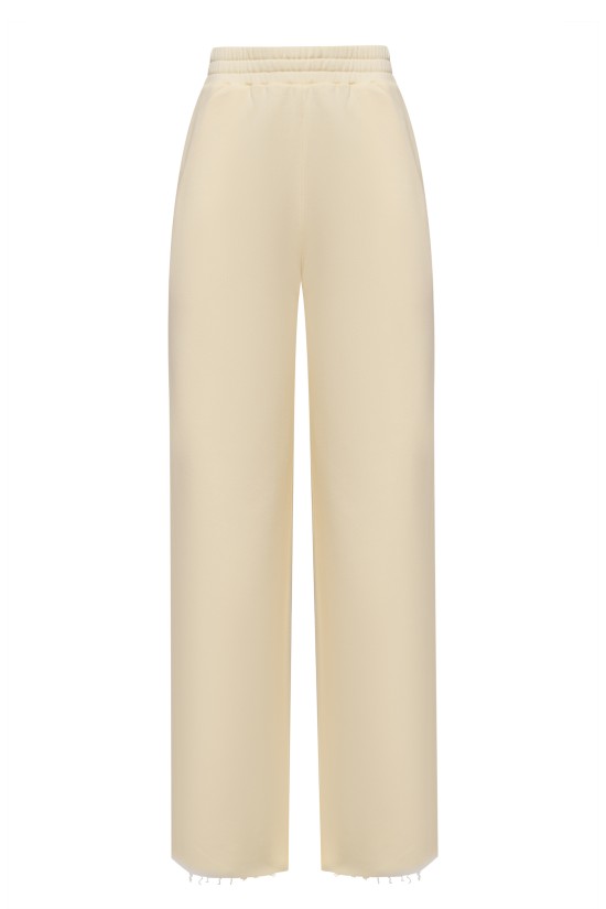 Брюки женские из футера цвет Экрю