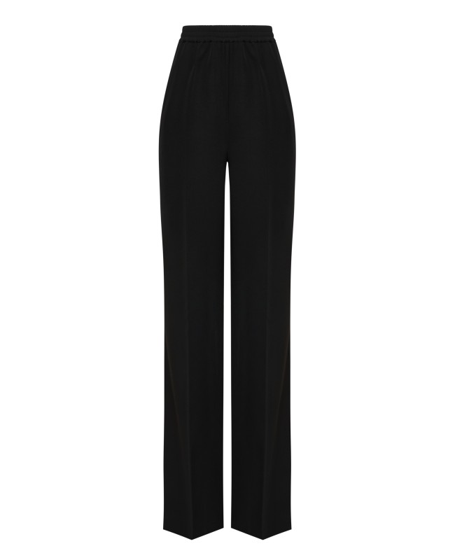 Брюки на резинке костюмные Черные