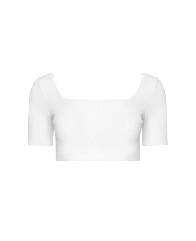 Кроп-топ молочного цвета