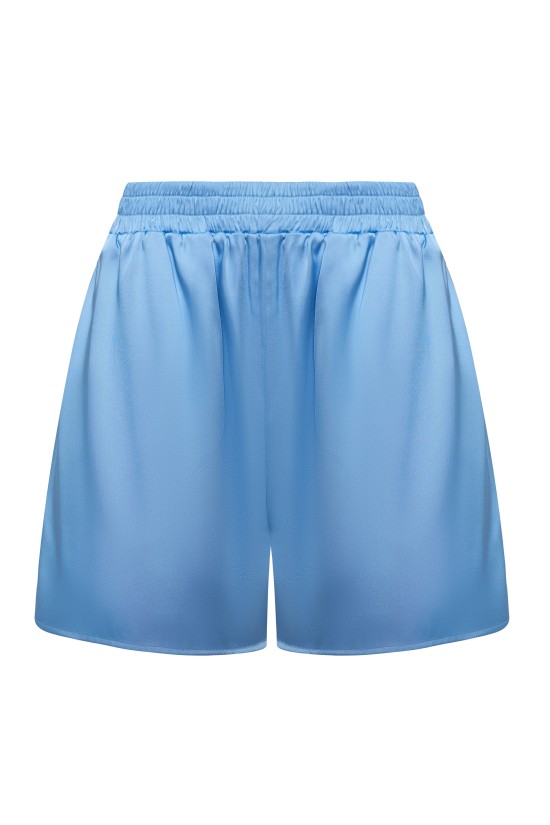 Шорты женские на резинке Голубой
