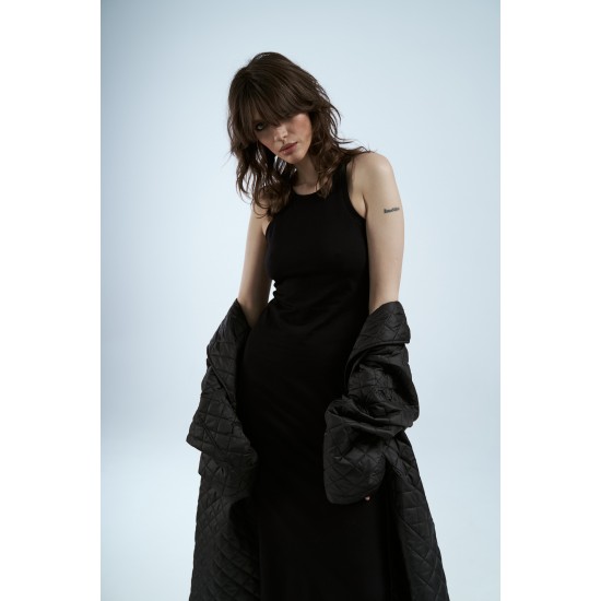 Платье-майка в черном цвете