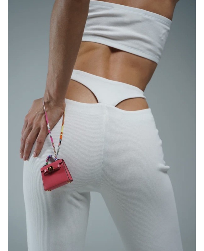 Лосины с декоративным вырезом на спине Белый