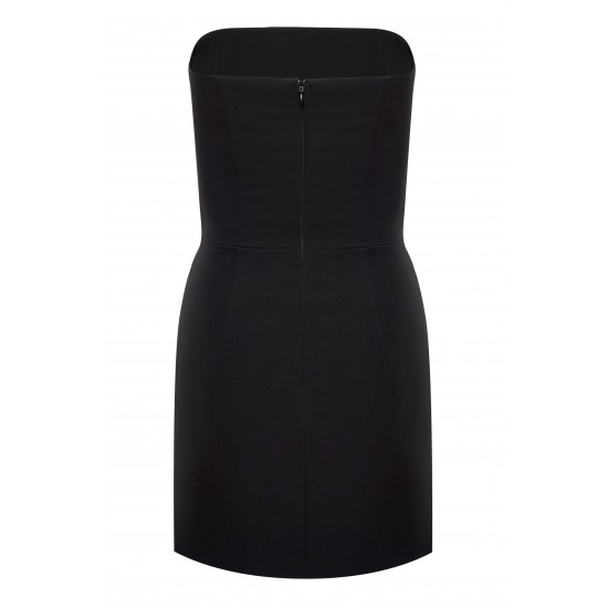 Корсетное платье мини с разрезом