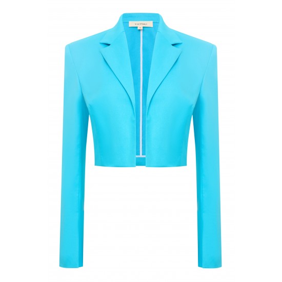 Жакет женский укороченный Голубой