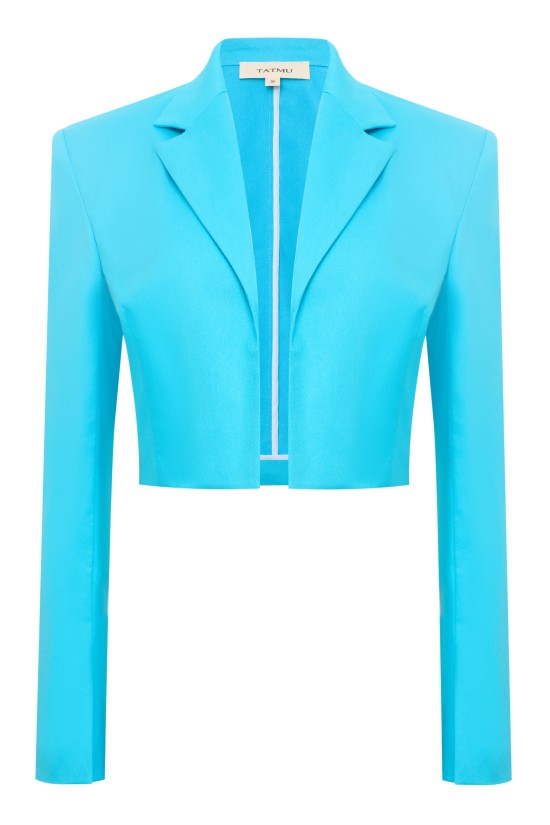 Жакет женский укороченный Голубой