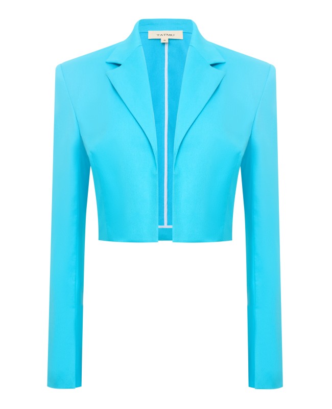 Жакет женский укороченный Голубой