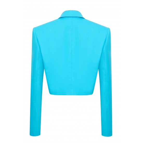 Жакет женский укороченный Голубой