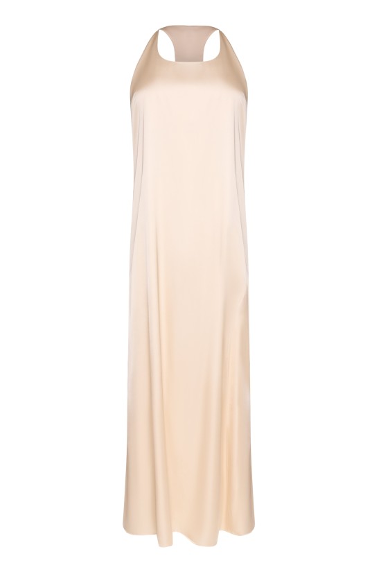 Платье сарафан миди Свело-бежевый