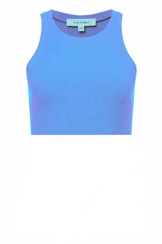 Укороченная майка Голубой