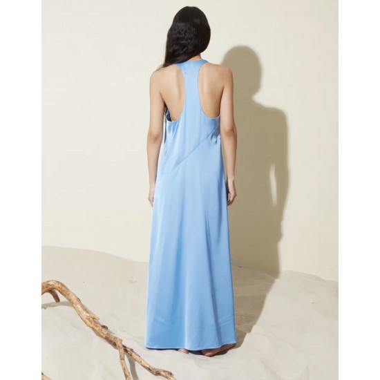 Платье сарафан миди Голубой