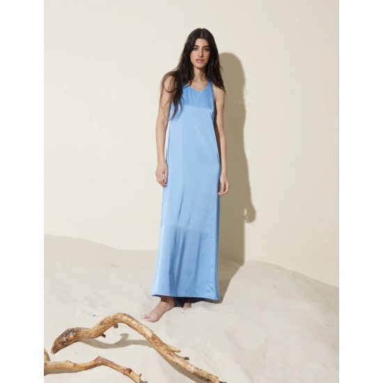 Платье сарафан миди Голубой