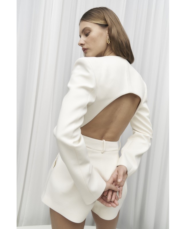 Жакет с открытой спиной цвет Айвори