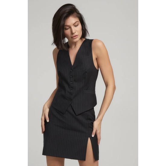 Юбка мини с разрезом спереди 