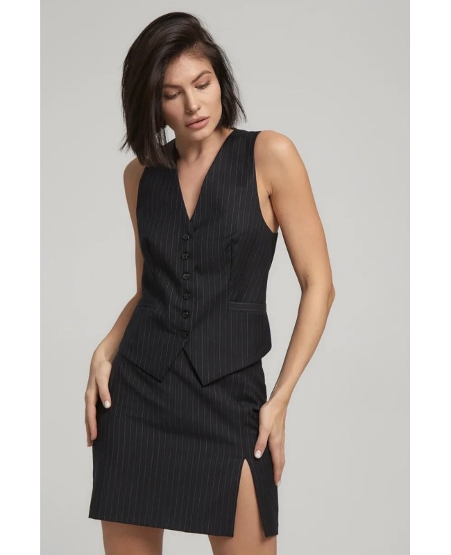 Юбка мини с разрезом спереди 