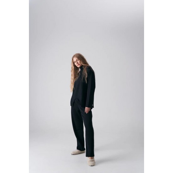 Свитер из мериноса Черный